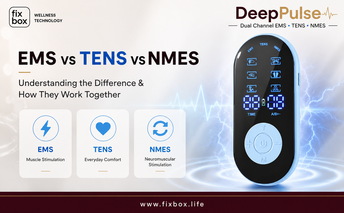 EMS vs TENS vs NMES: What’s the Difference? | Complete Guide to Muscle Stimulation