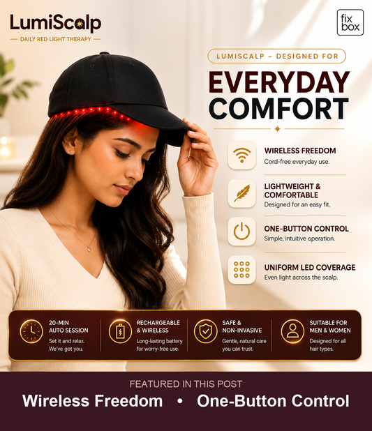LumiScalp wireless freedom and one-button control