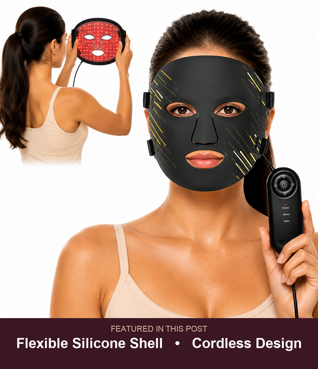 LumiGlow Pro flexible silicone shell and cordless design