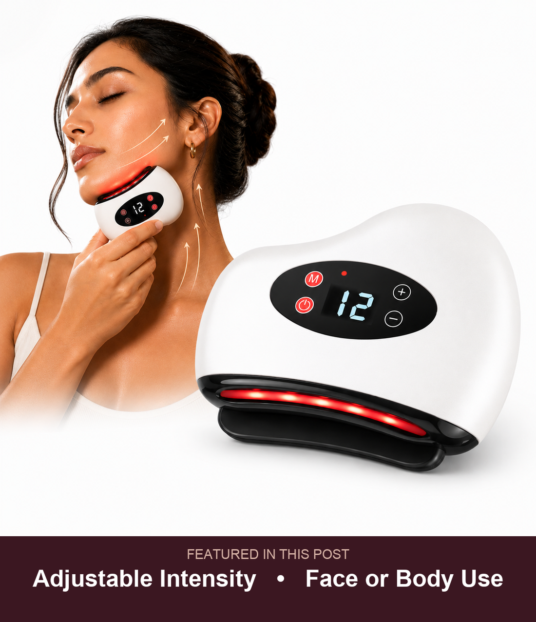 Electric Gua Sha adjustable intensity for face or body