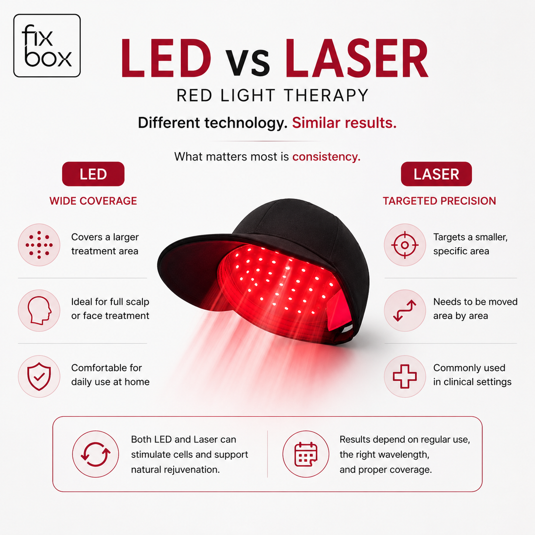 LED vs Laser Red Light Therapy: What’s the Difference?