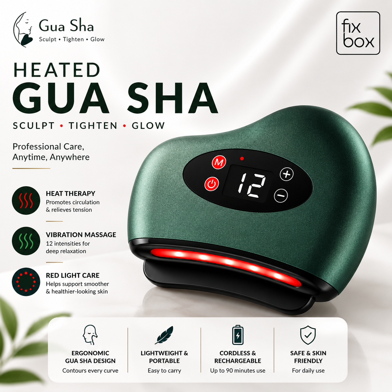 Gua Sha Electric Face & Body Massager with Heat & Vibration