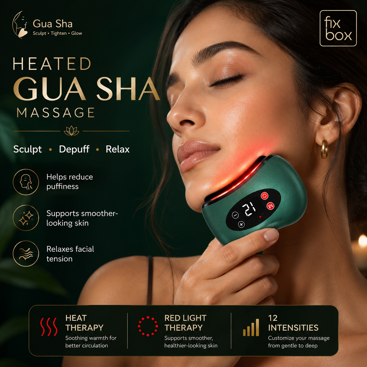 Gua Sha Electric Face & Body Massager with Heat & Vibration