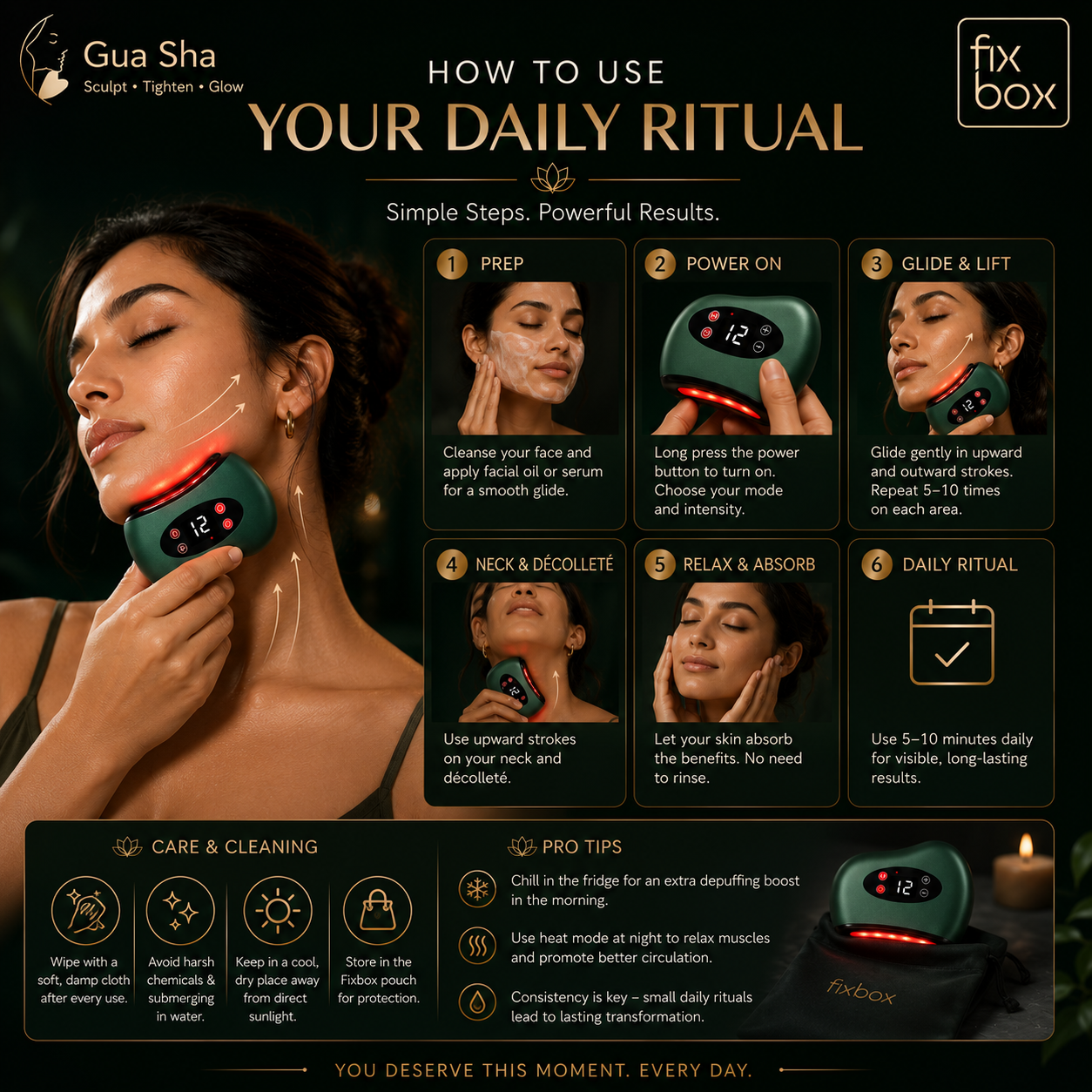 Gua Sha Electric Face & Body Massager with Heat & Vibration
