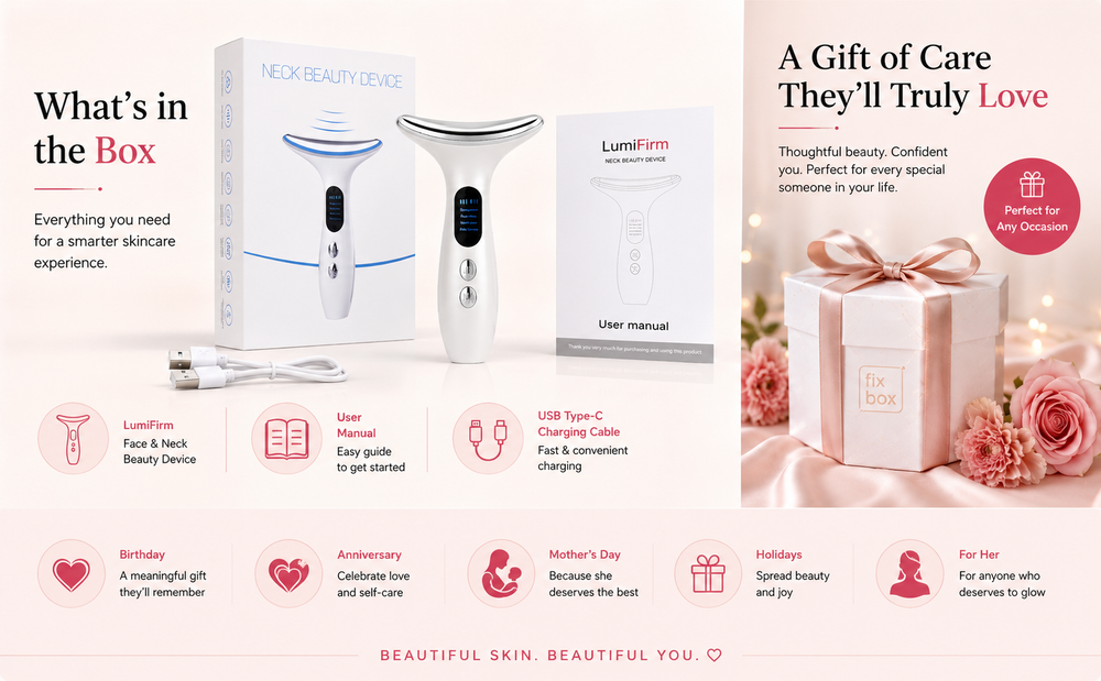 LumiFirm Face & Neck Beauty Device with Red Light and Microcurrent