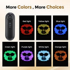 LumiGlow Pro – 7-Color LED Light Therapy Face Mask with Soft Silicone Fit, 96 LEDs, 3-Level Timer, Multi-Mode Controller for Skin Rejuvenation, Acne Care & Anti-Aging