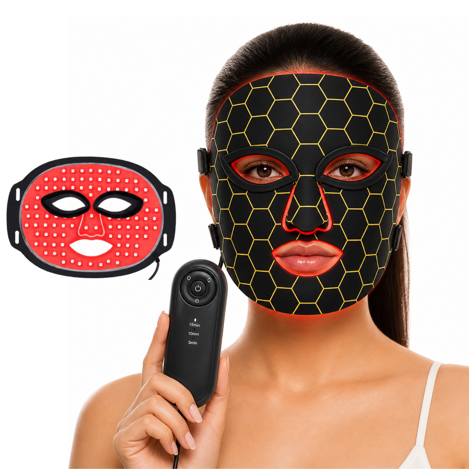 LumiGlow Pro Red Light Therapy for Face| Face Mask for Skin Rejuvenation, Anti-Aging, Reducing Wrinkles & Acne