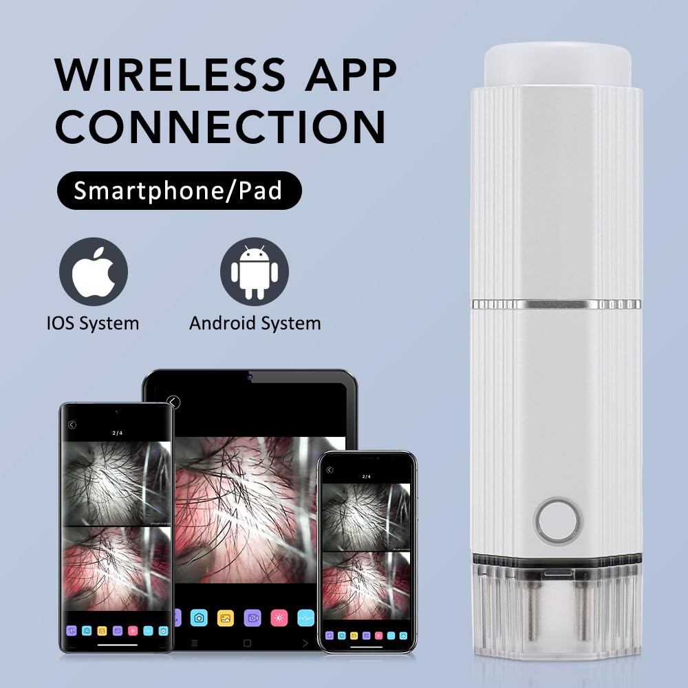 LumiGrow Camera Scalp Analyzer & Liquid Applicator Comb | 30W Pixel HD Camera 20X Magnification