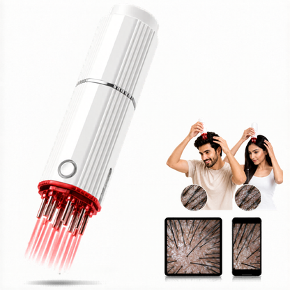 LumiGrow HD Scalp Analyzer & Serum Applicator Comb with 20X Camera, Red Light Therapy & Microcurrent Stimulation