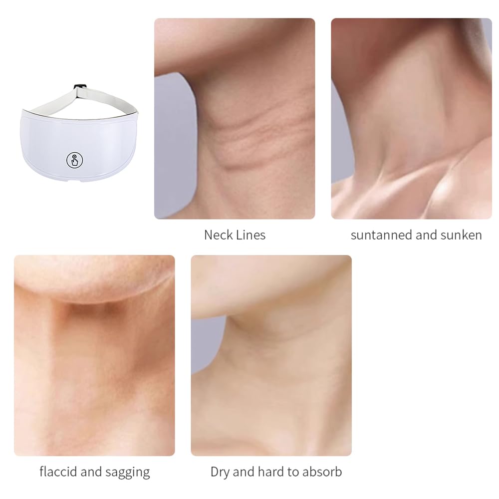 LumiLift Neck Pro | 7 Color LED Neck Light Therapy Device for Wrinkle Reduction & Anti-Ageing