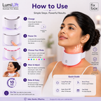 LumiLift Neck Pro Red Light Therapy Neck Device for Wrinkle Reduction & Anti-Ageing