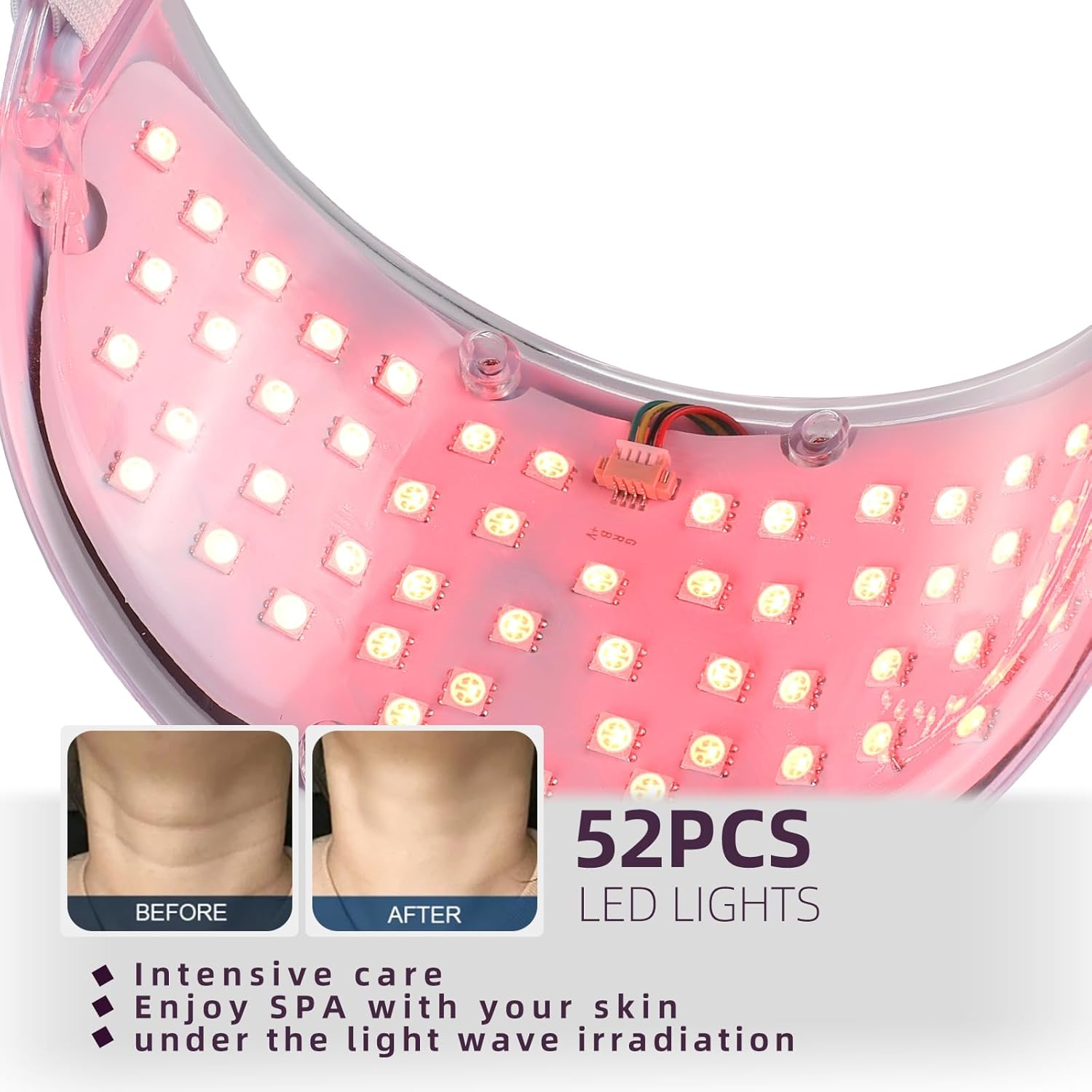 LumiLift Neck Pro | 7 Color LED Neck Light Therapy Device for Wrinkle Reduction & Anti-Ageing