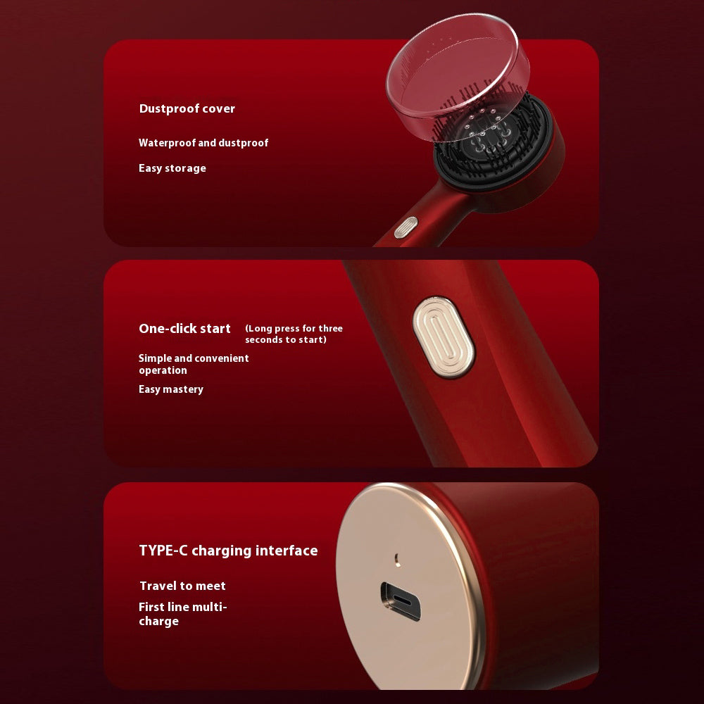 LumiRelax Pro- 3-in-1 Electric Scalp Massager, Hair Oil Applicator Comb with 630nm Red Light, Grasping Massage