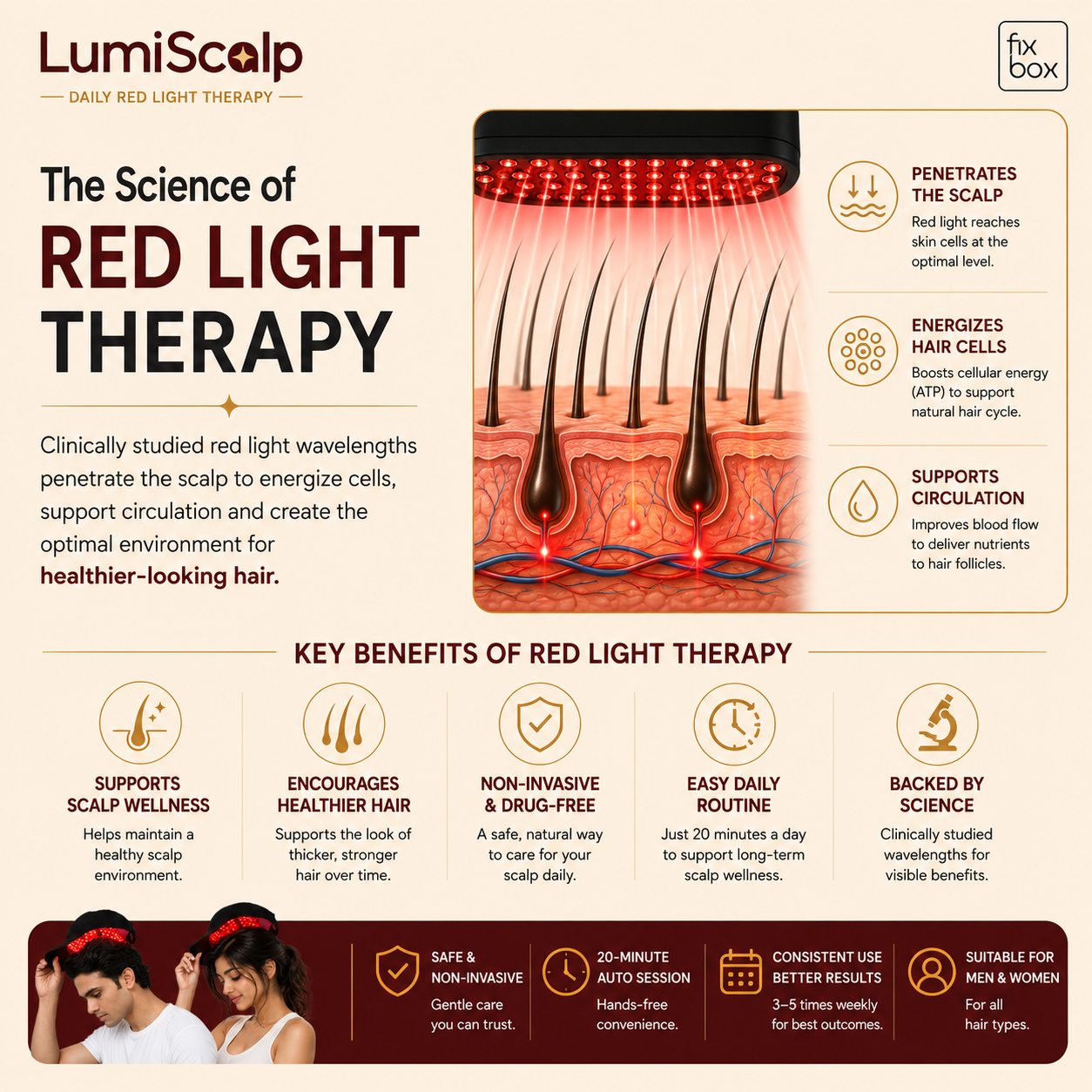 LumiScalp Red Light Therapy Cap for Hair Growth