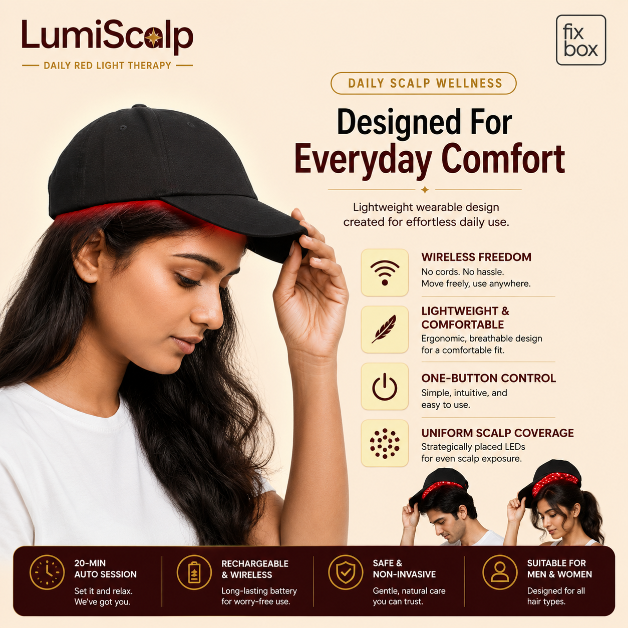 LumiScalp Red Light Therapy Cap for Hair Growth