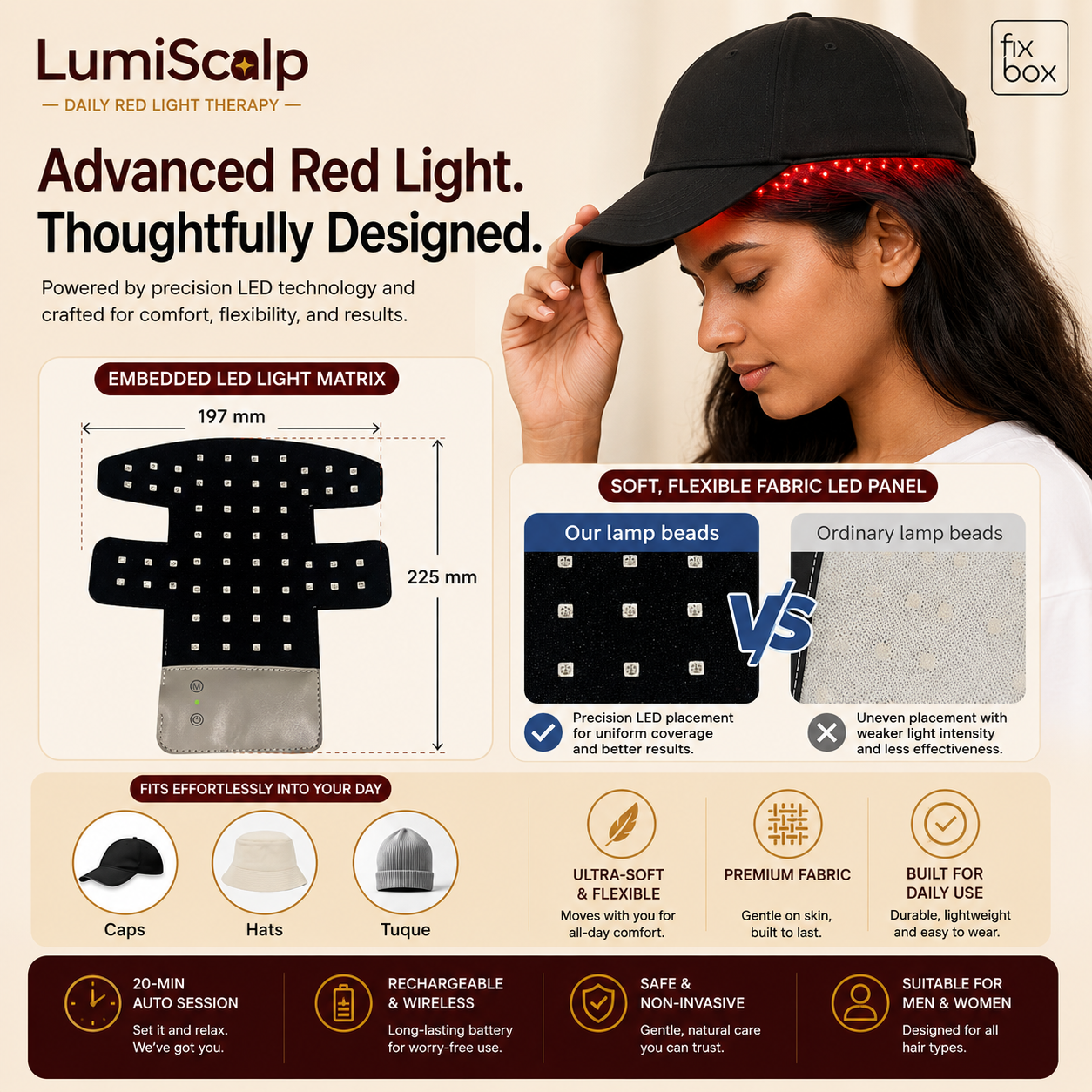 LumiScalp Red Light Therapy Cap for Hair Growth