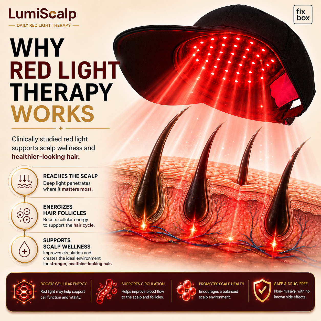 LumiScalp Red Light Therapy Cap for Hair Growth