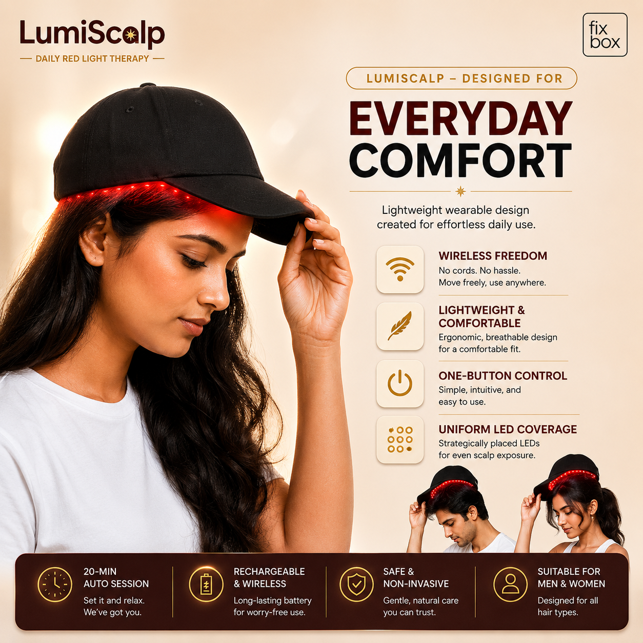LumiScalp Red Light Therapy Cap for Hair Growth