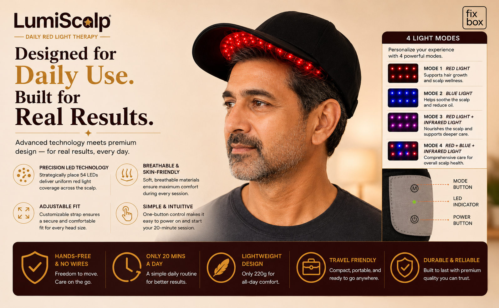 LumiScalp Red Light Therapy Cap for Hair Growth