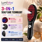 FixBox LumiVibe Red & Blue Light Therapy Scalp Massager Comb