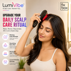 FixBox LumiVibe Red & Blue Light Therapy Scalp Massager Comb