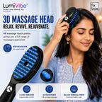 FixBox LumiVibe Red & Blue Light Therapy Scalp Massager Comb