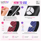 FixBox LumiVibe Red & Blue Light Therapy Scalp Massager Comb