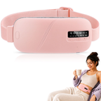 WarmRelief Cordless Heating Pad with 5-Level Heat & 4-Mode Vibration Massage, Period Cramp Relief, Velvet Padding, Smart Timer, Ergonomic and Discreet.