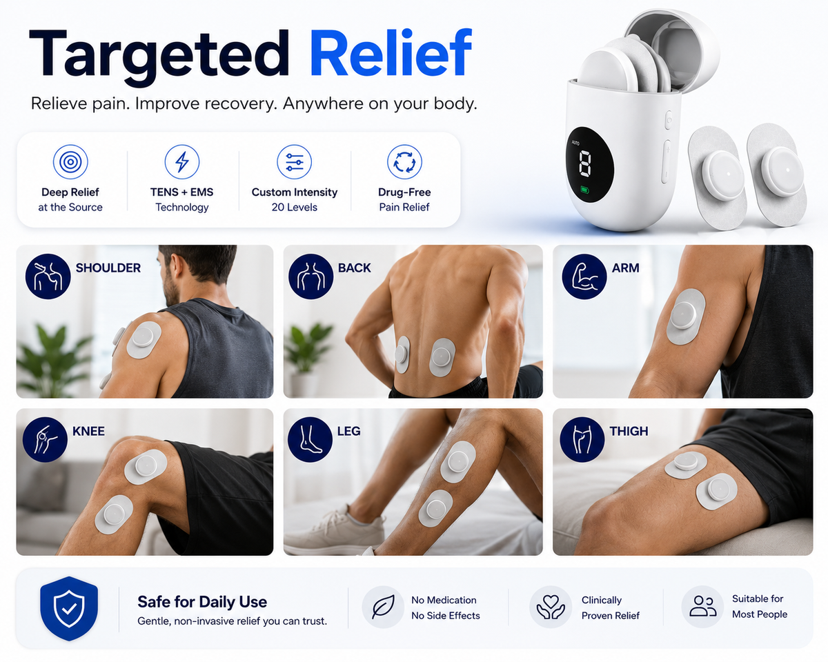 PulsePod Wireless TENS and EMS Muscle Stimulator