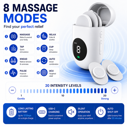 PulsePod Wireless TENS and EMS Muscle Stimulator