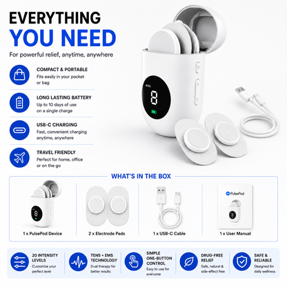 PulsePod Wireless TENS and EMS Muscle Stimulator