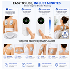 PulsePro Wireless TENS and EMS Muscle Stimulator | Portable Smart Therapy with Remote and Charging Case
