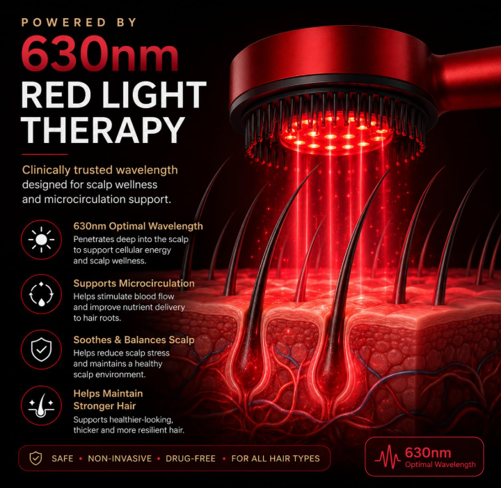 LumiRelax Pro Scalp Massager with Red Light Therapy