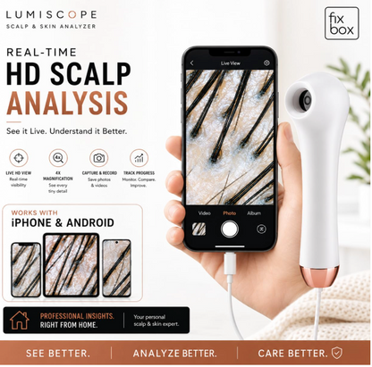 LumiScope Scalp, Hair & Skin Analyzer | 4X Magnification HD Camera