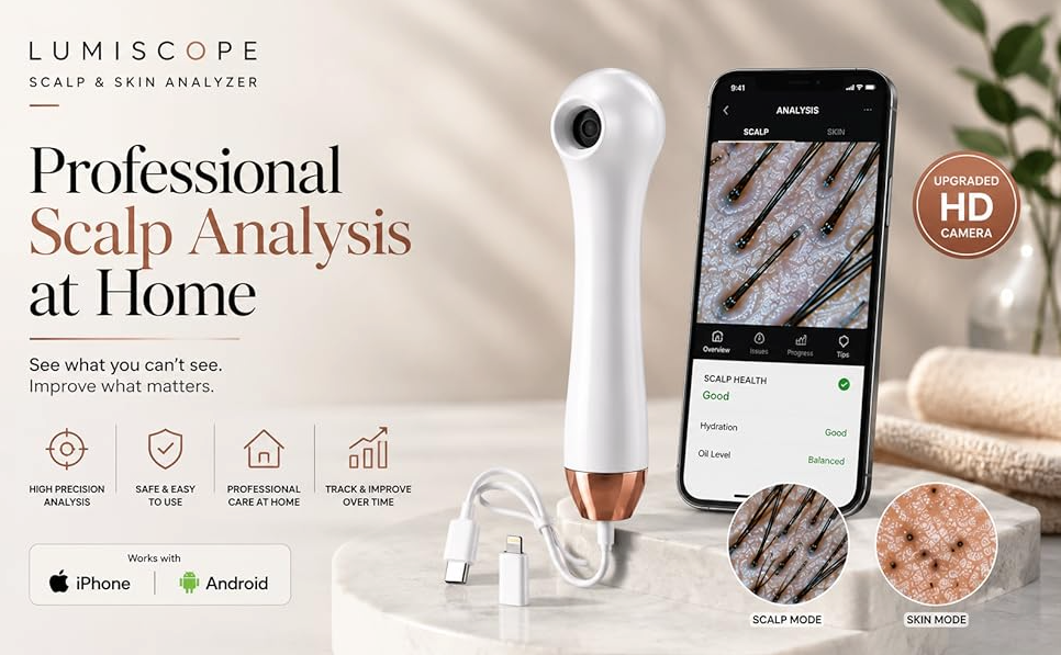 LumiScope Scalp, Hair & Skin Analyzer | 4X Magnification HD Camera details