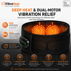 VibraHeat Heated Back Brace with Vibration Massage | Rechargeable Lumbar Support Belt for Lower Back Comfort, Relaxation, Recovery & Daily Wellness