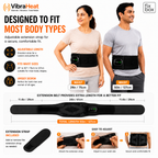 VibraHeat Heated Back Brace with Vibration Massage | Rechargeable Lumbar Support Belt for Lower Back Comfort, Relaxation, Recovery & Daily Wellness